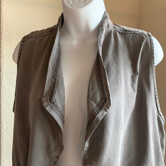 MAX JEANS Gray Open Front Vest Size XS - Picture 1 of 9